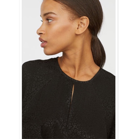 NWT Black Leopard Print Jacquard Weave Dress - Picture 7 of 8